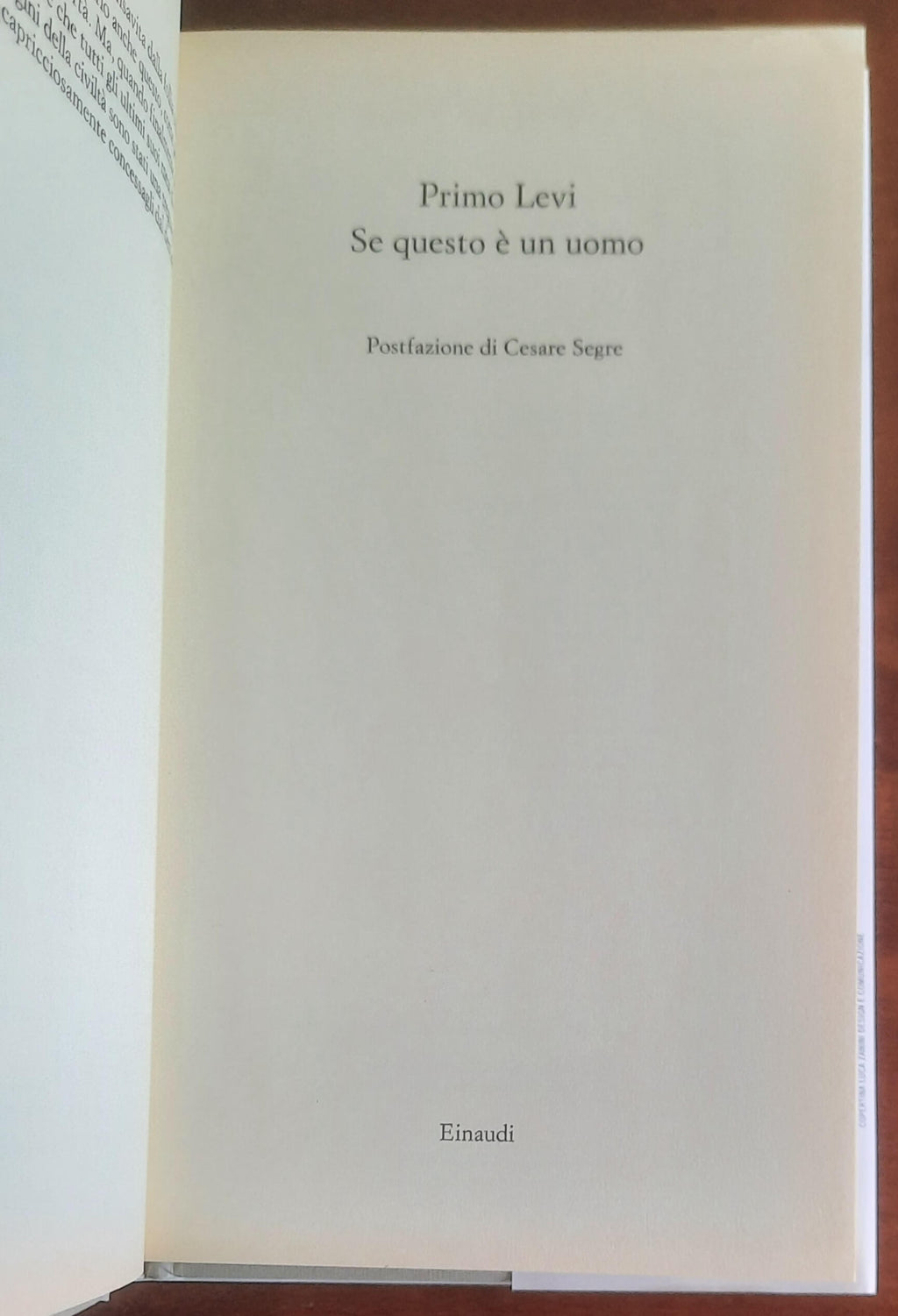 Se questo è un uomo - di Primo Levi - La Stampa