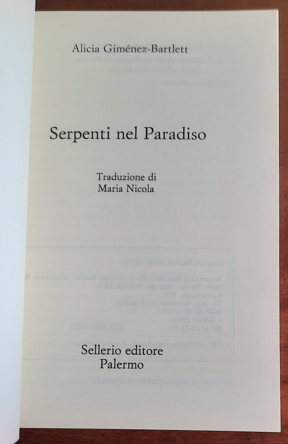 Serpenti nel paradiso - di Alicia Gimenez-bartlett - Libreria Biellese