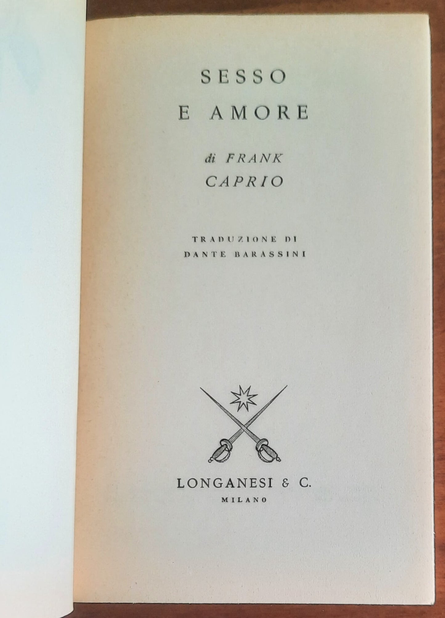 Sesso e amore - di Frank Caprio - Longanesi