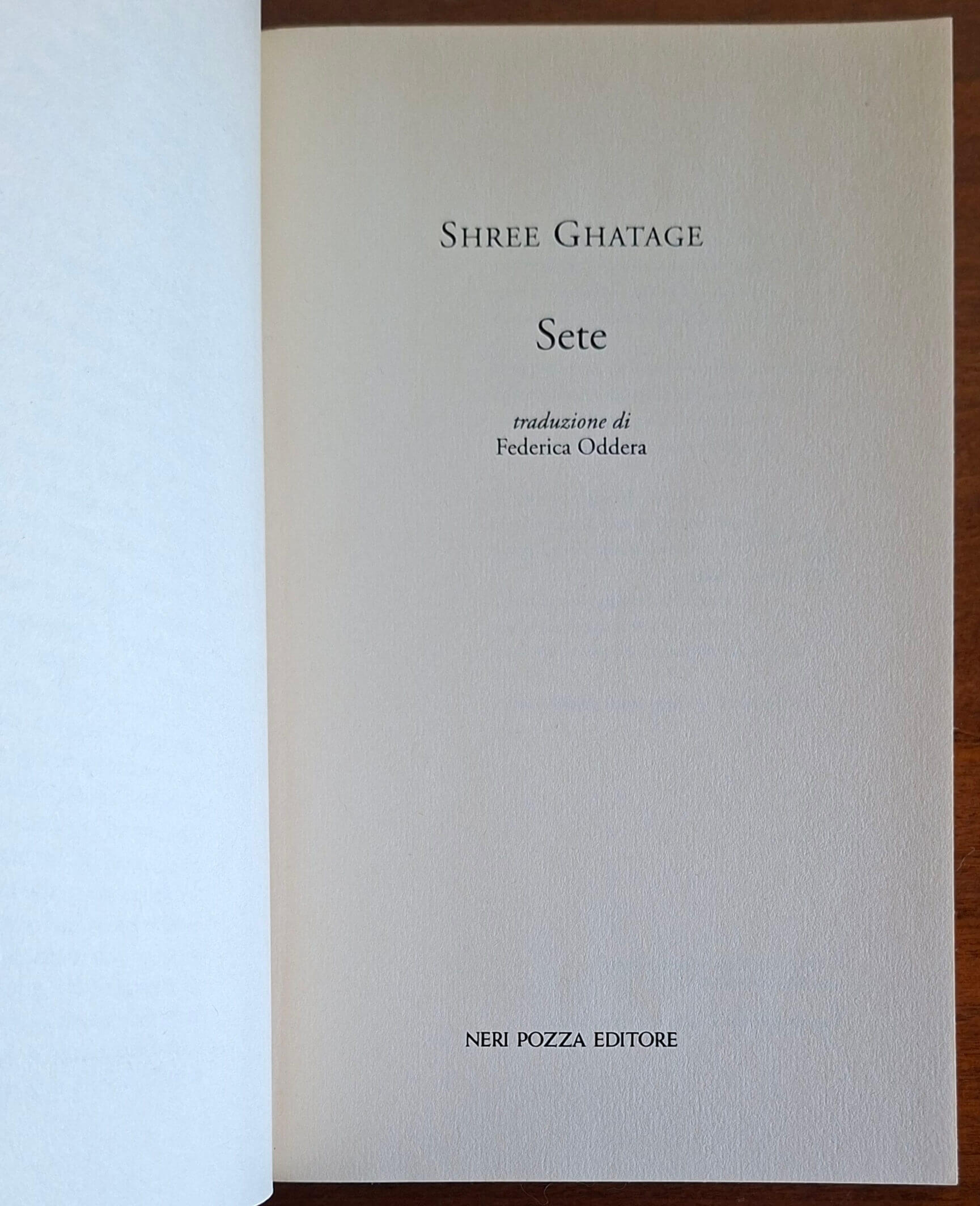 Sete - di Shree Ghatage - Neri Pozza