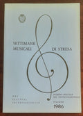 Settimane musicali di Stresa. XXV Festival Internazionale - 1986