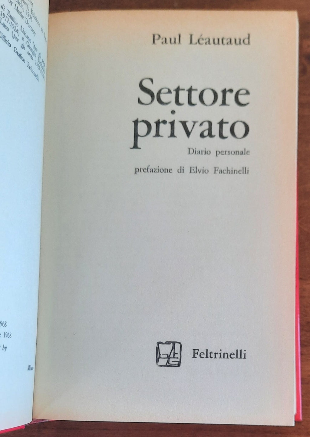 Settore privato - Feltrinelli - 1968 - Libreria Biellese