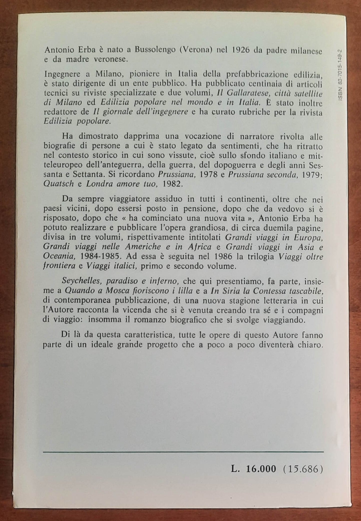 Seychelles. Paradiso e Inferno - di Antonio Erba - Todariana Editrice