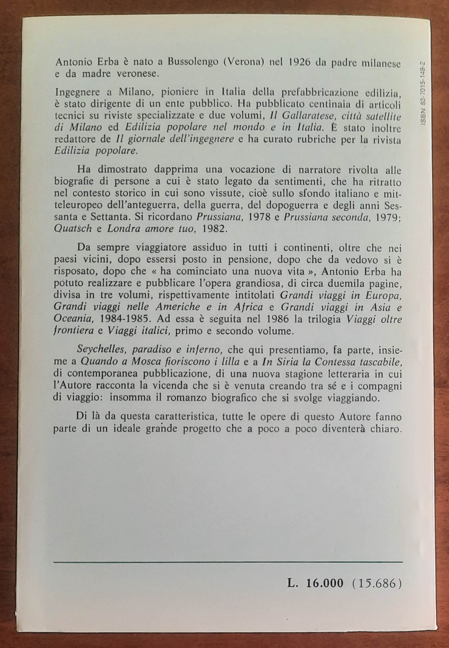 Seychelles. Paradiso e Inferno - di Antonio Erba - Todariana Editrice