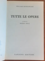 Shakespeare. Tutte le opere - Sansoni Editore - 1989 - Libreria Biellese