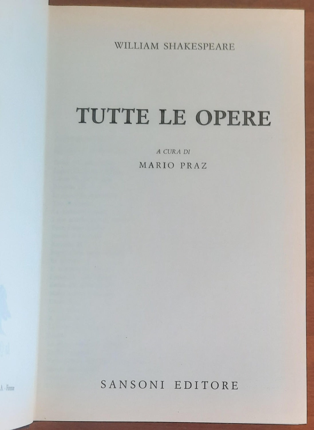 Shakespeare. Tutte le opere - Sansoni Editore - 1989 - Libreria Biellese