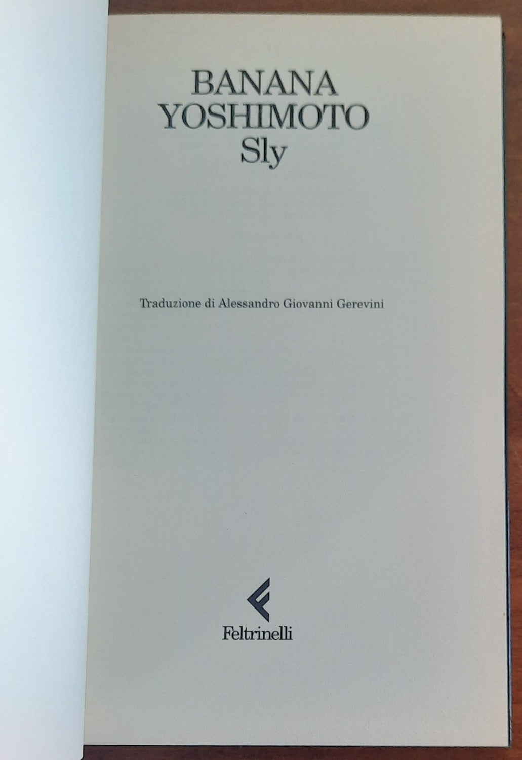 Sly - di Banana Yoshimoto - 1998 - Libreria Biellese