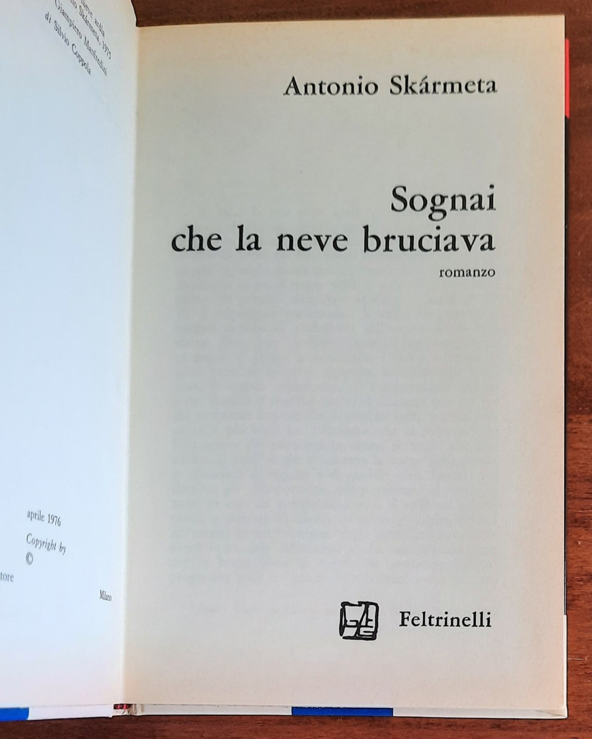 Sognai che la neve bruciava - Feltrinelli