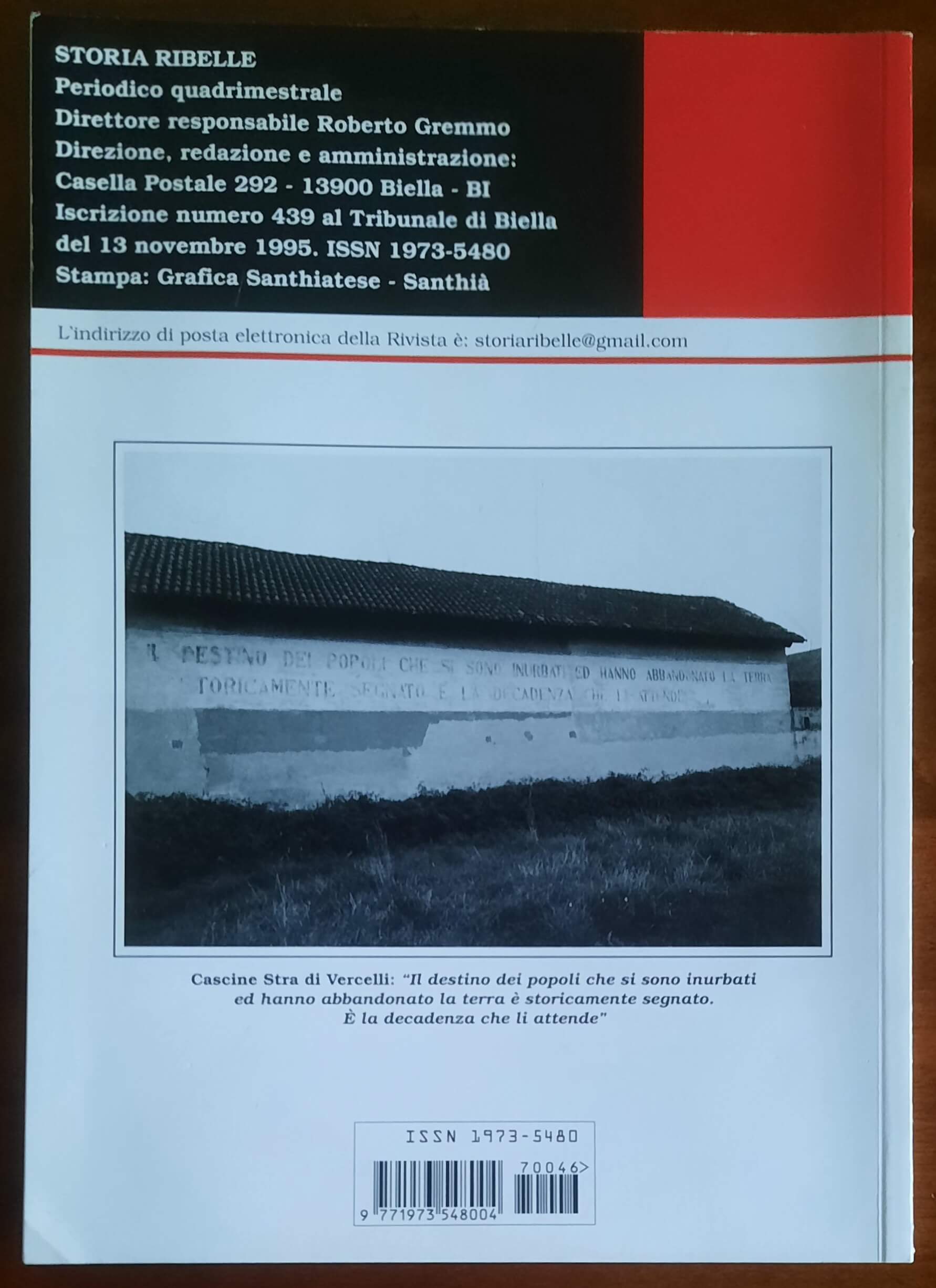 Storia Ribelle n. 46 - Vercelli fascista