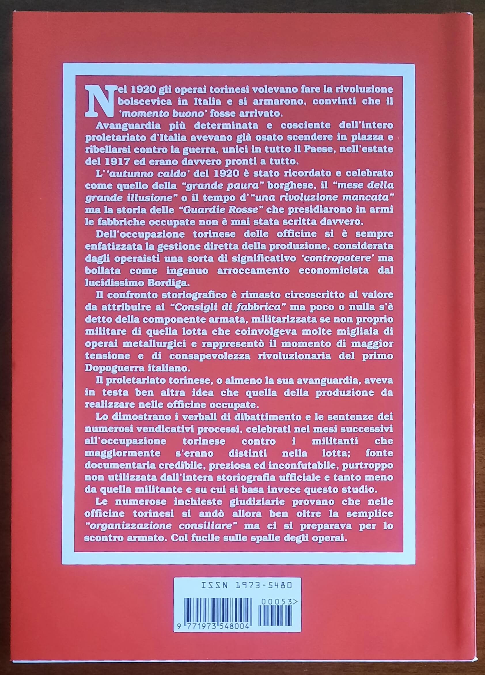 Storia Ribelle n. 53 - Guardie Rosse sotto la Mole. La speranza rivoluzionaria nell’occupazione delle fabbriche torinesi del 1920