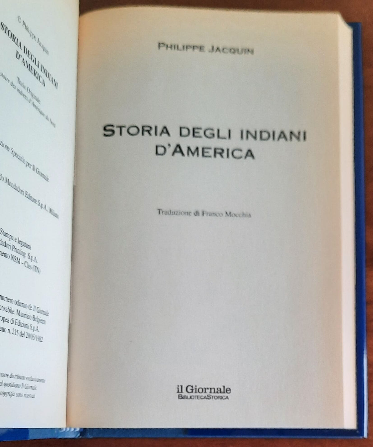 Storia degli indiani d’America - Biblioteca Storica