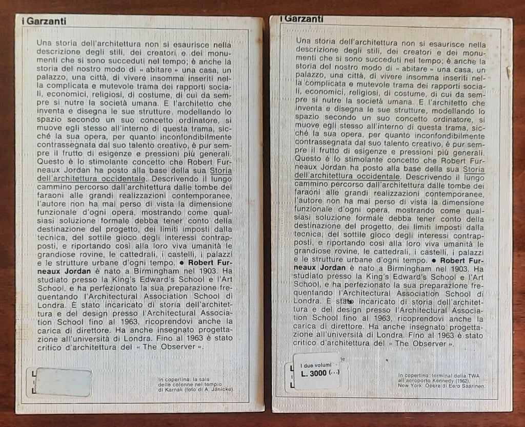 Storia dell’architettura occidentale - 2 vol. - Garzanti