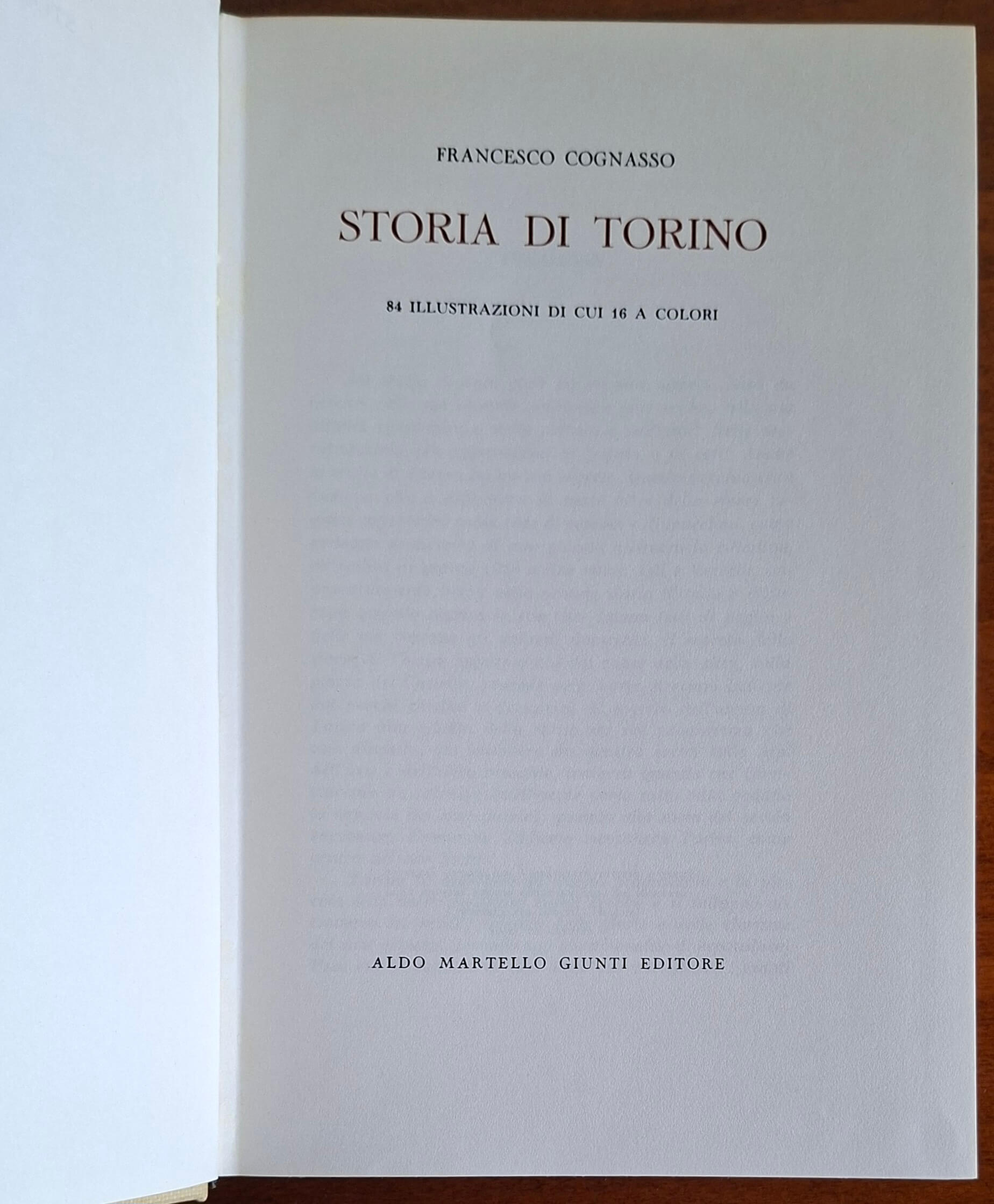 Storia di Torino - Francesco Cognasso - Aldo Martello Giunti Editore