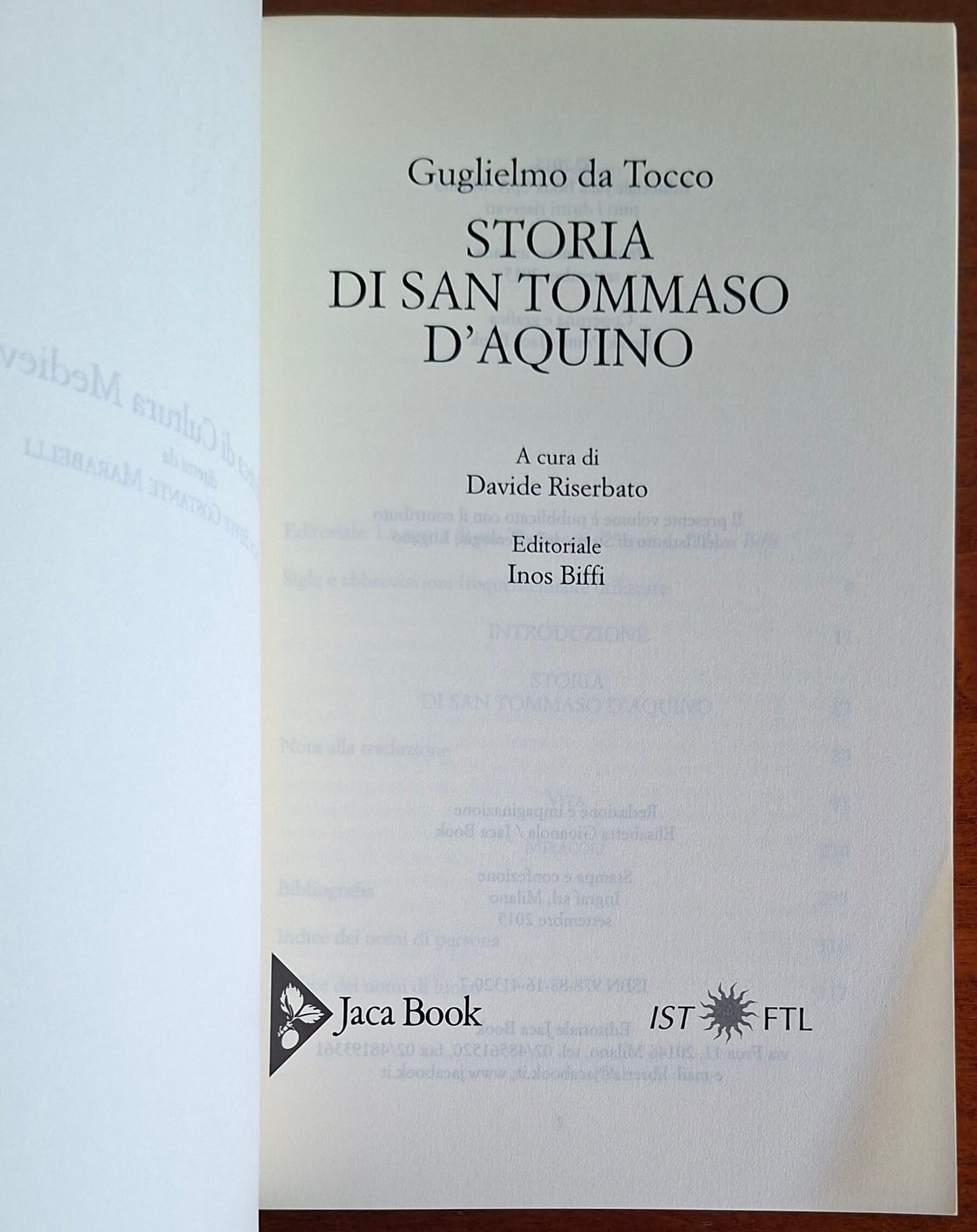 Storia di san Tommaso d'Aquino - Jaca Book - Biblioteca di Cultura Medievale
