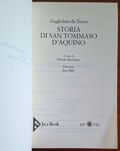 Storia di san Tommaso d'Aquino - Jaca Book - Biblioteca di Cultura Medievale