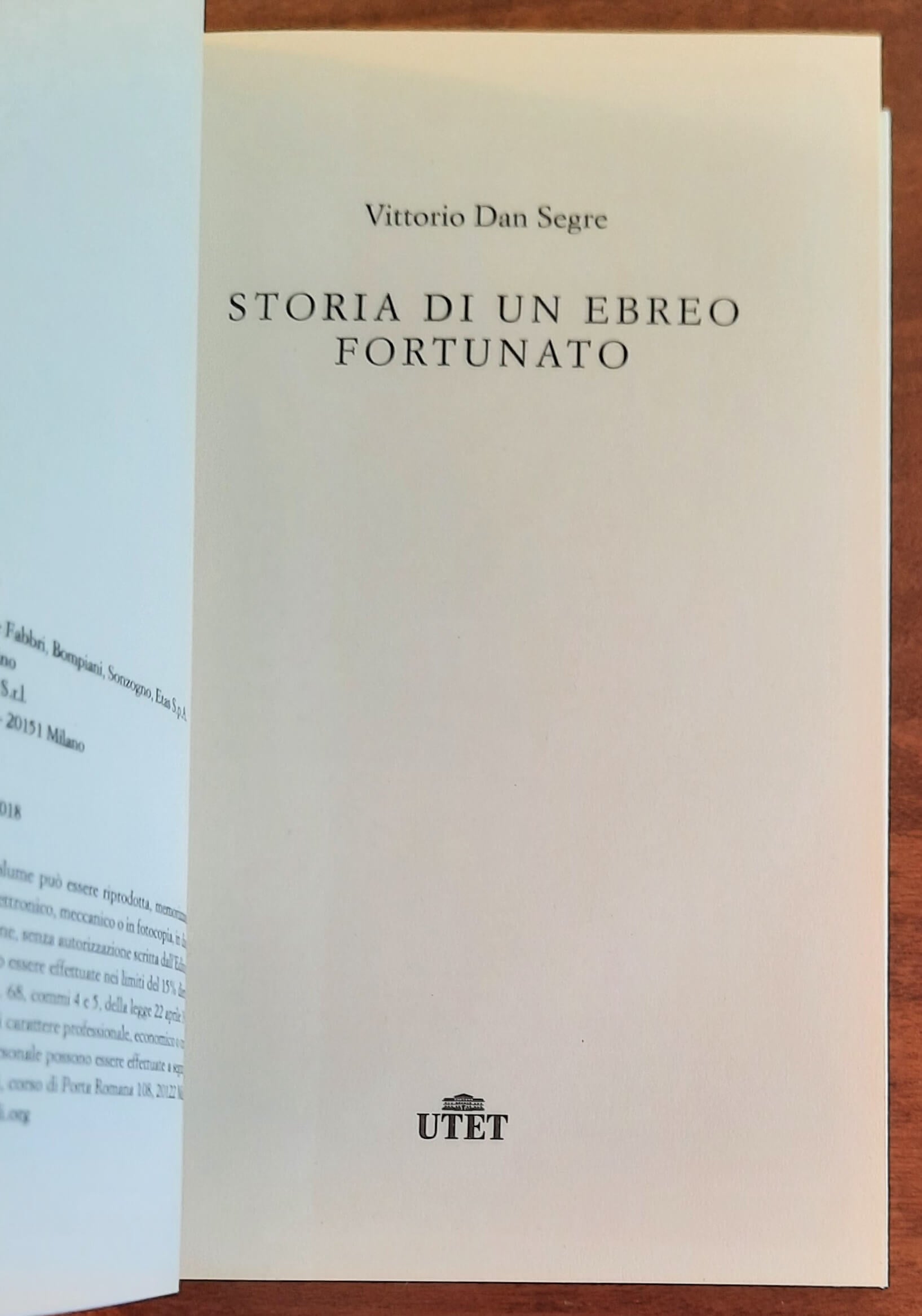 Storia di un ebreo fortunato - di Vittorio Dan Segre