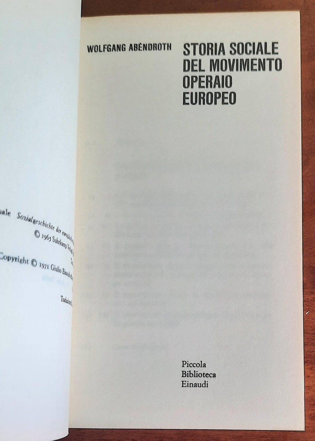 Storia sociale del movimento operaio europeo - Einaudi