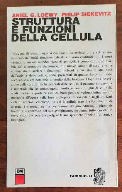 Struttura e funzioni della cellula - Zanichelli - 1967