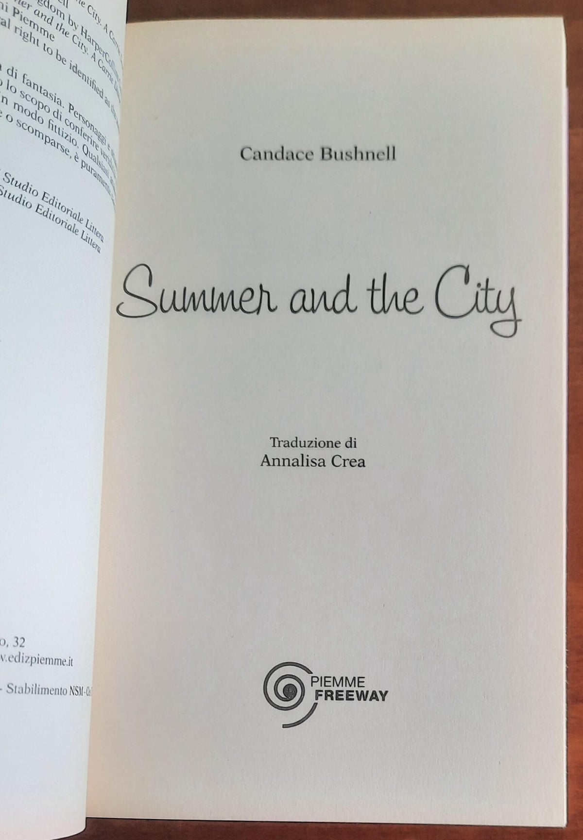 Summer and the City - di Candace Bushnell - Piemme