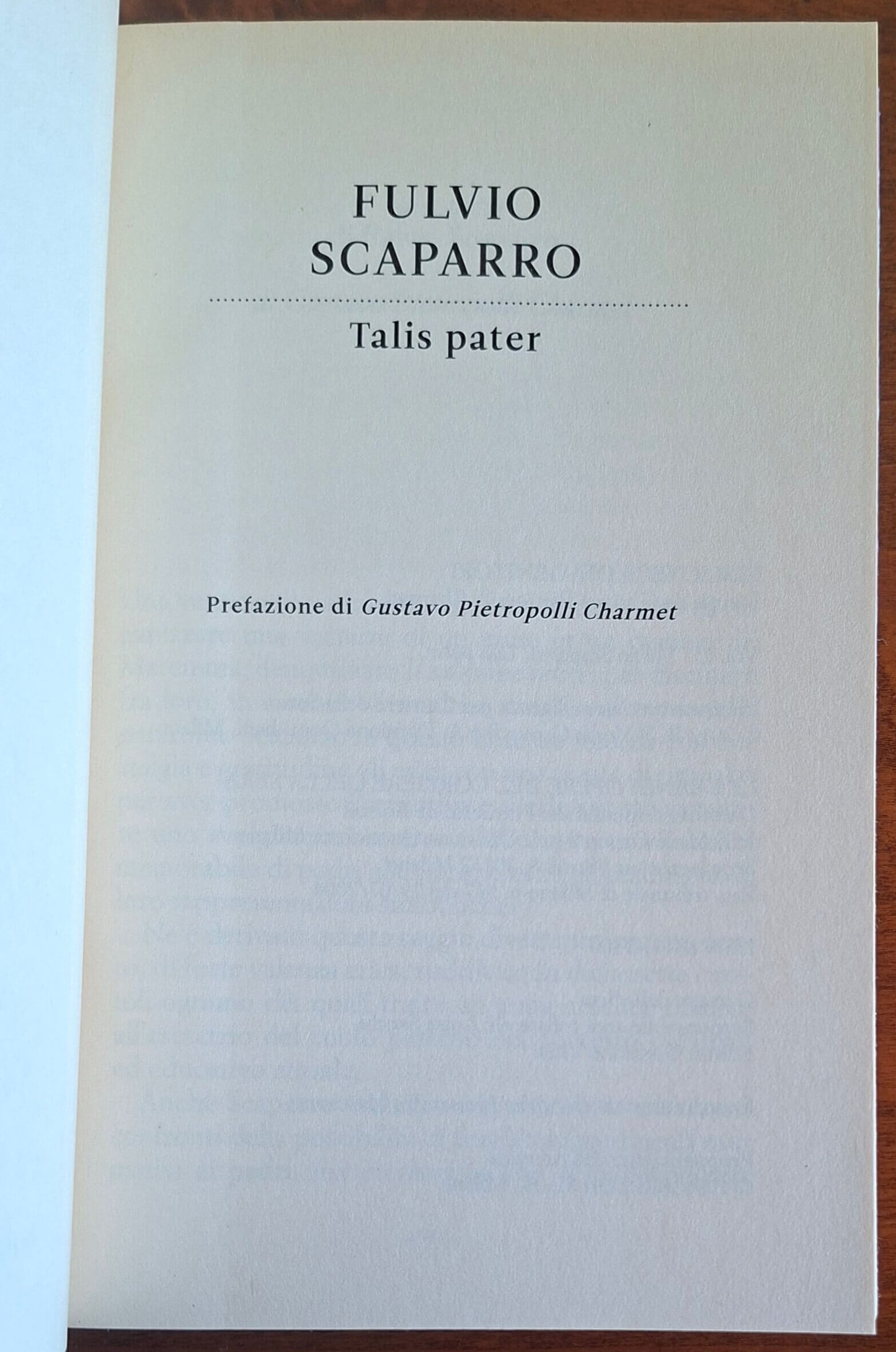 Talis pater. Padri, figli e altro ancora - Fulvio Scaparro - Biblioteca dei genitori