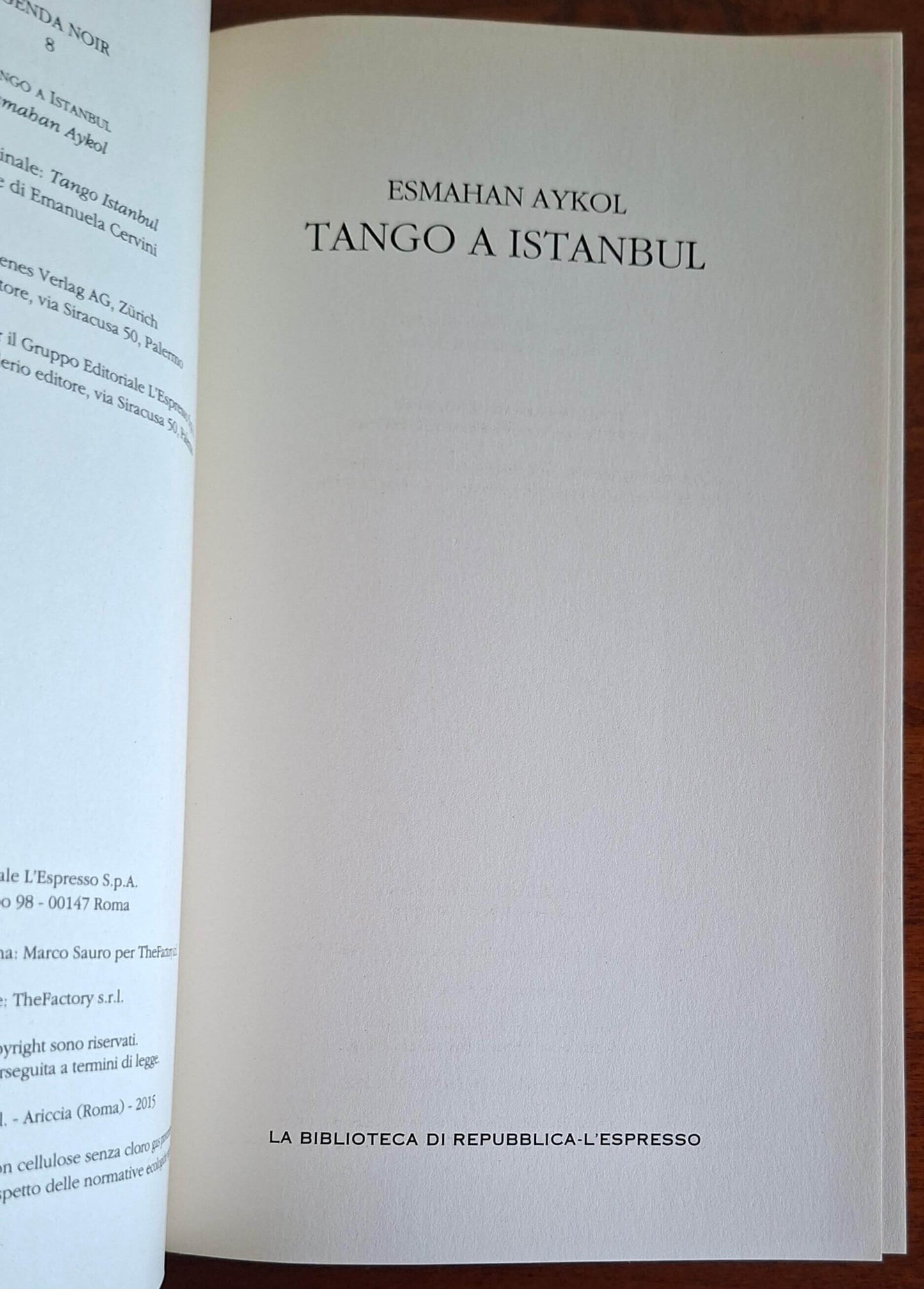 Tango a Istanbul - Esmahan Aykol - Biblioteca Di Repubblica
