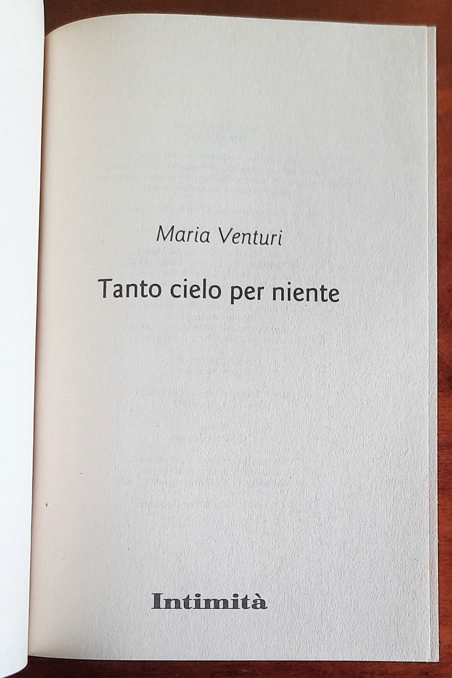 Tanto cielo per niente - di Maria Venturi