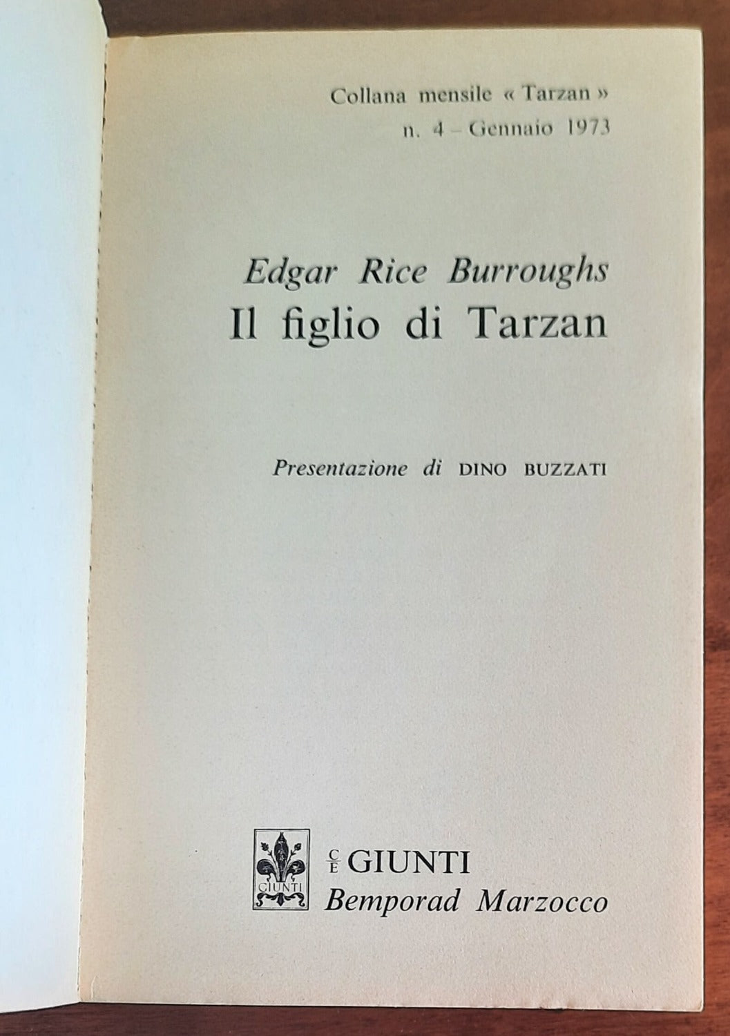 Tarzan. Il figlio di Tarzan - Giunti - 1973