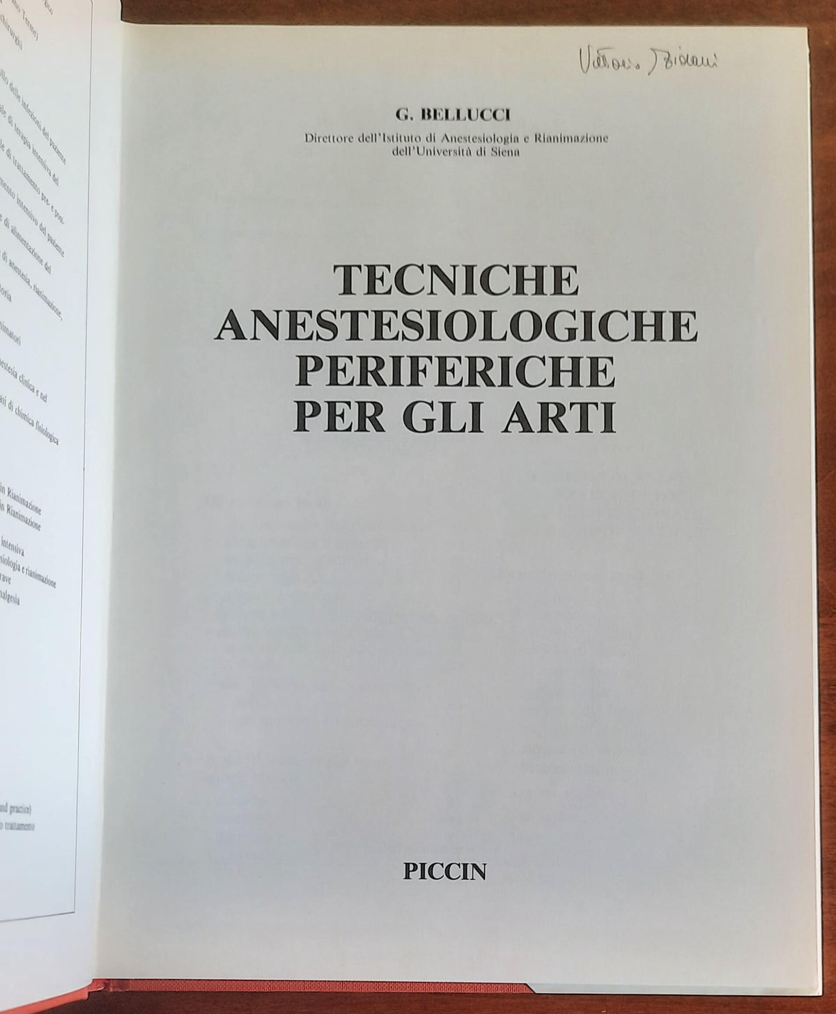 Tecniche anestesiologiche periferiche per gli arti - di Gualtiero Bellucci