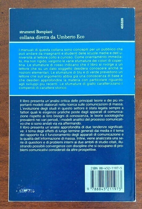 Teoria delle comunicazioni di massa - Mauro Wolf - Bompiani