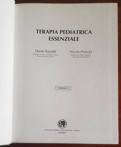 Terapia Pediatrica Essenziale - in due vol. - Dante Bassetti