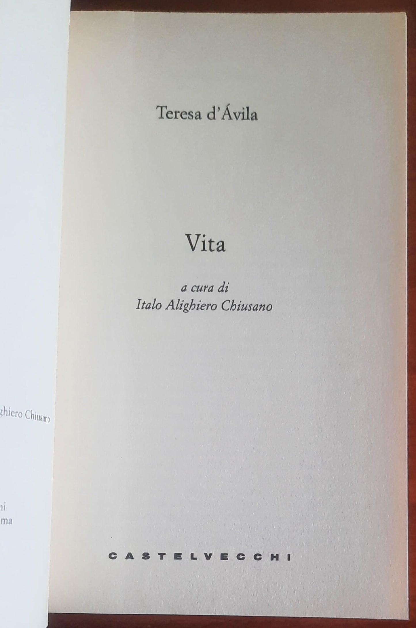 Teresa D’Avila. Vita - Castelvecchi Editore