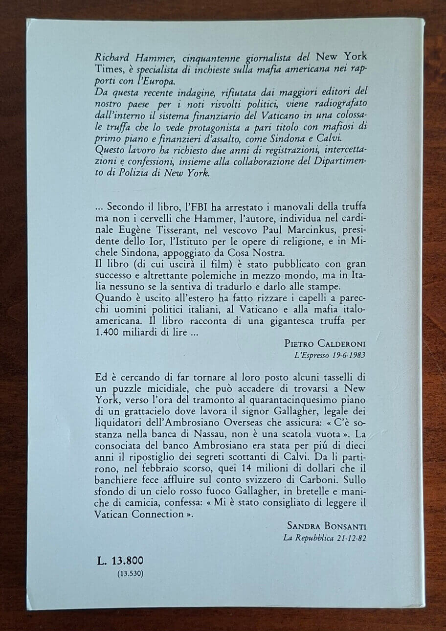 The Vatican connection. Mafia e Chiesa. Come il Vaticano ha comprato azioni false e rubate per un miliardo di dollari