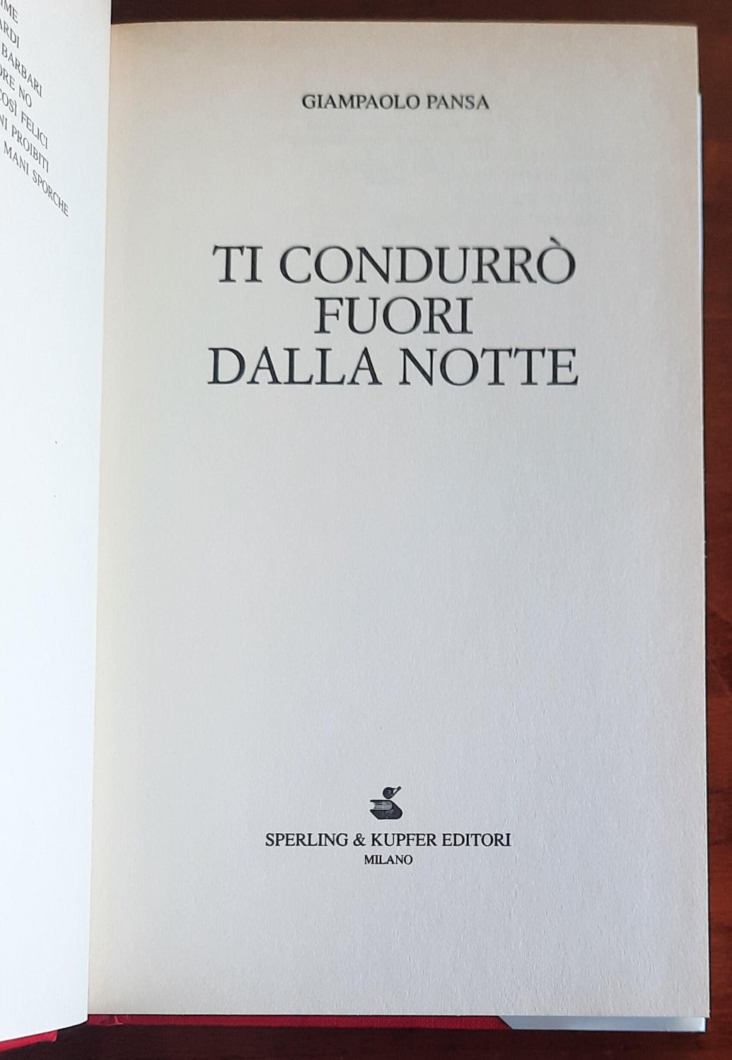 Ti condurrò fuori dalla notte