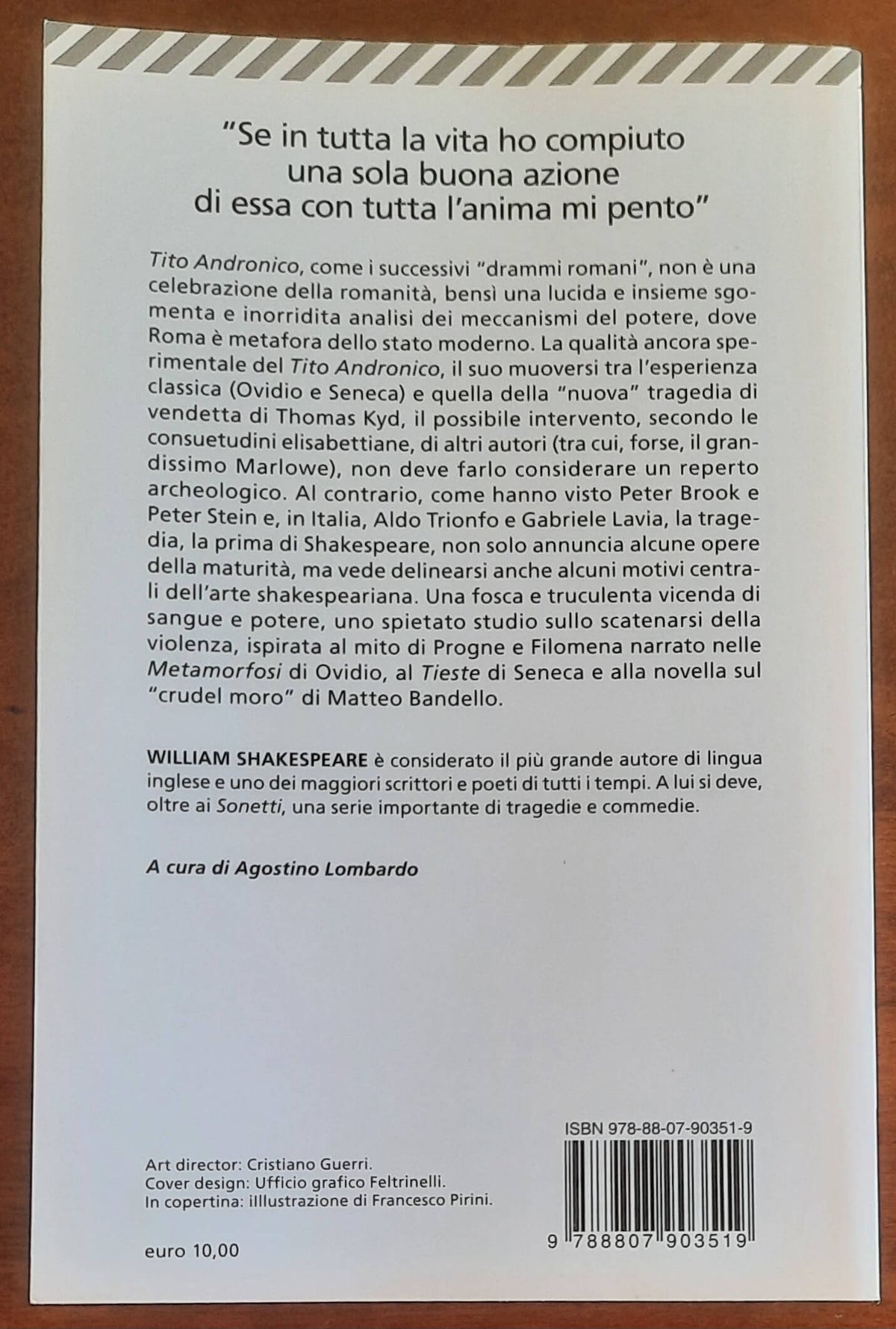 Tito Andronico. Testo originale a fronte - di William Shakespeare