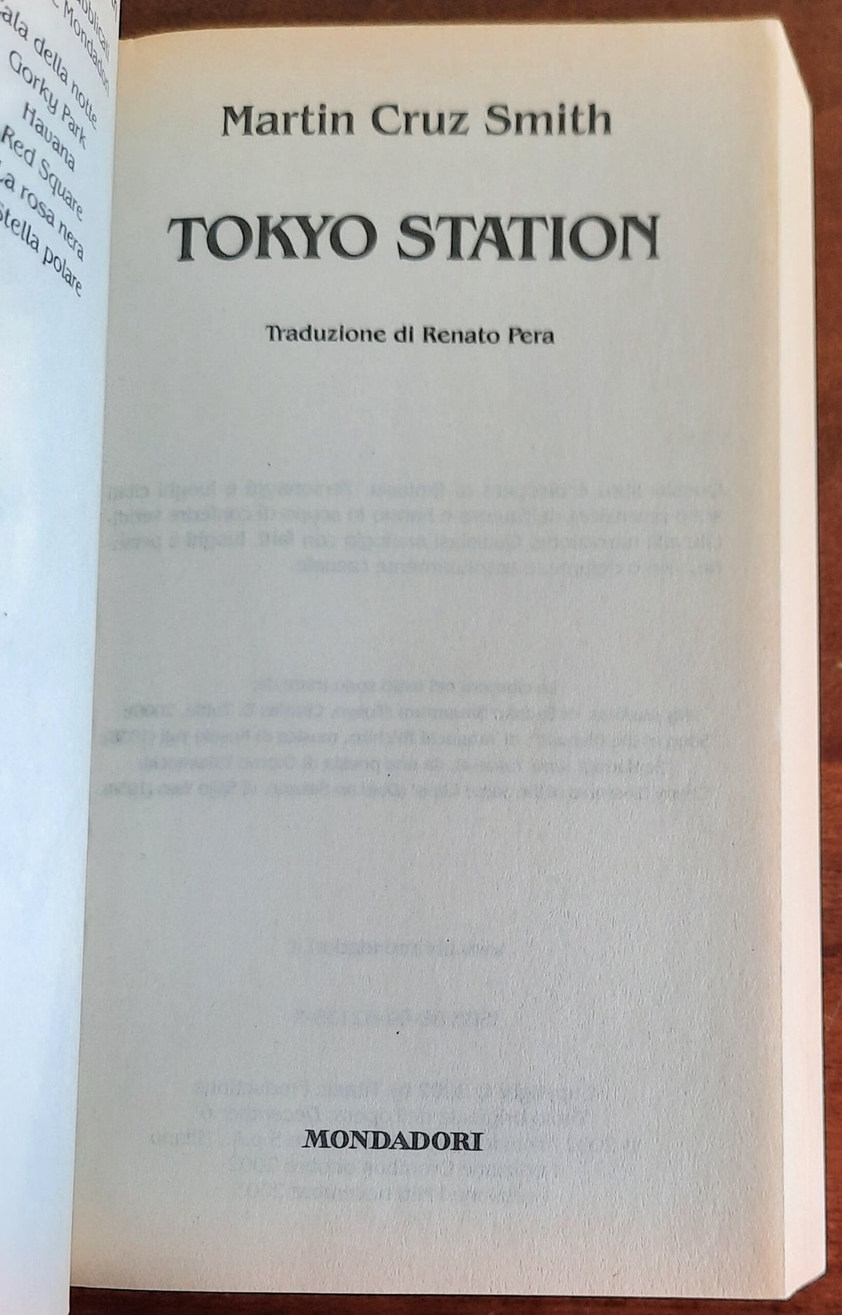 Tokyo station - di Martin Cruz Smith - Mondadori
