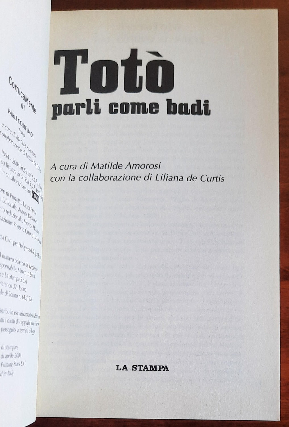 Totò parli come badi - La Stampa - Libreria Biellese