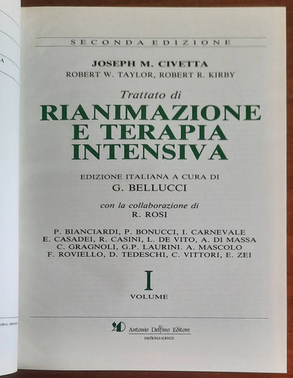 Trattato di Rianimazione e Terapia Intensiva - in 3 vol. - di Joseph M. Civetta