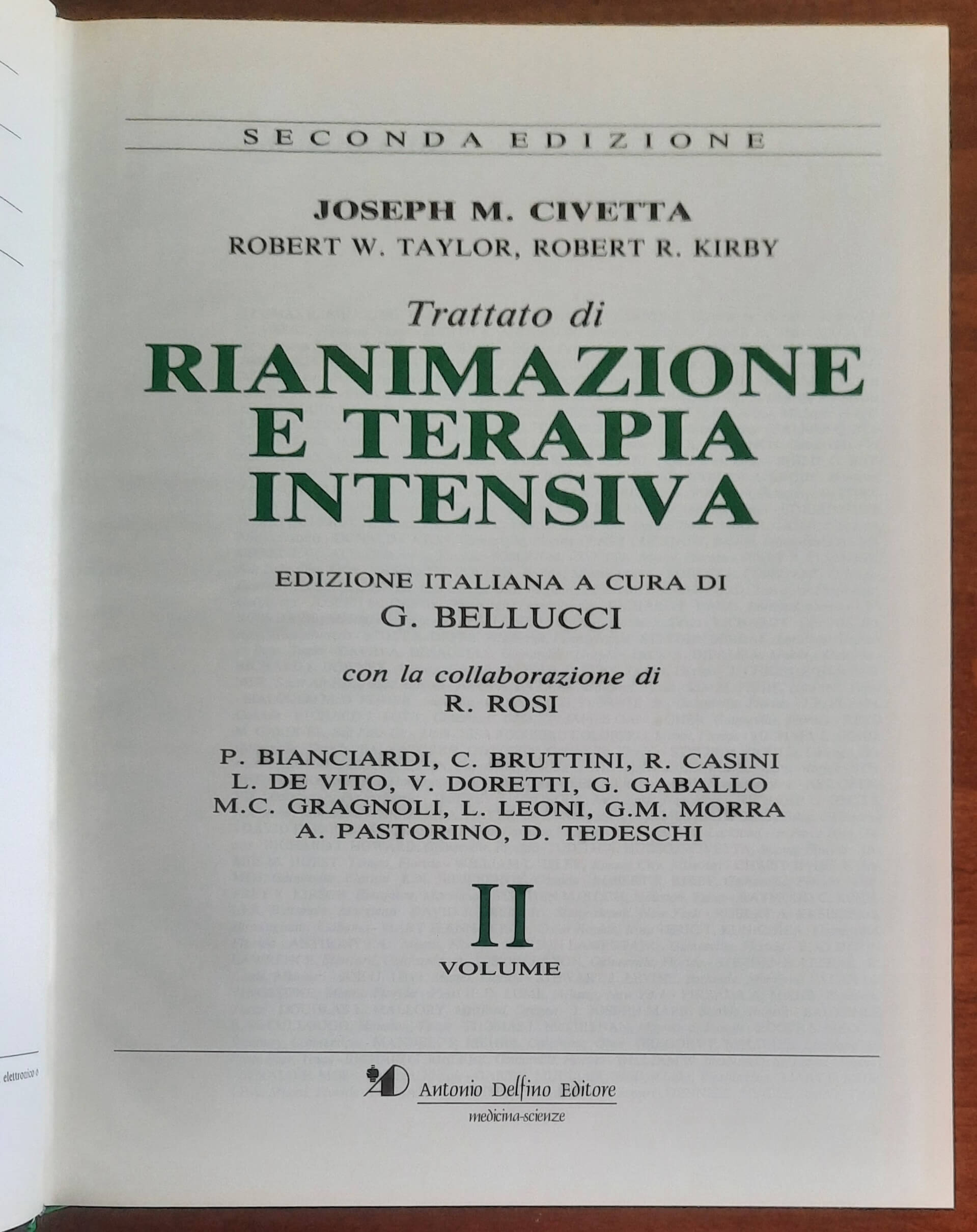 Trattato di Rianimazione e Terapia Intensiva - in 3 vol. - di Joseph M. Civetta