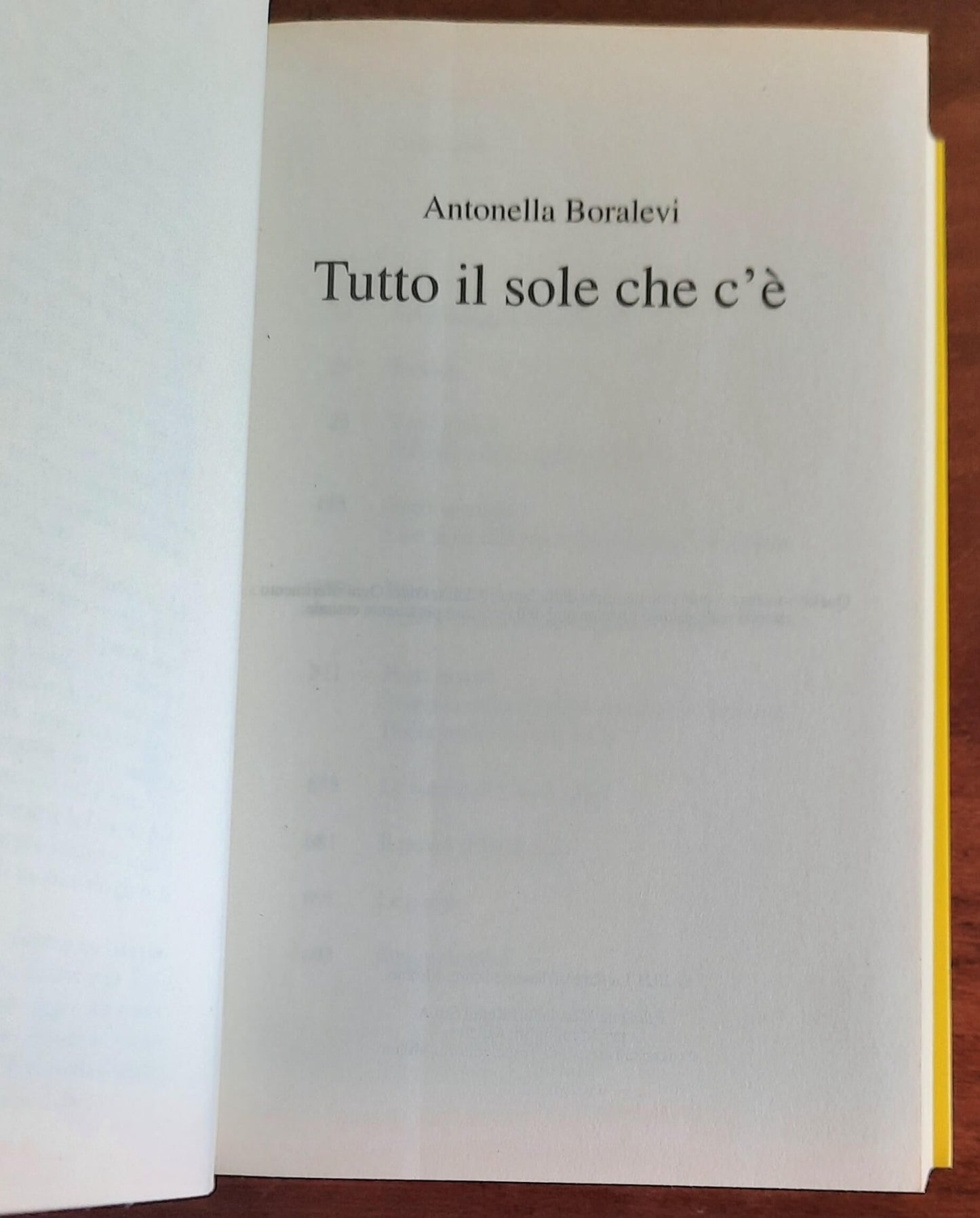 Tutto il sole che c’è - di Antonella Boralevi