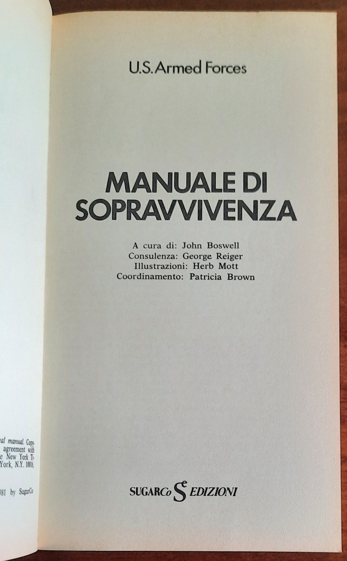 U.S. Armed Forces. Manuale di sopravvivenza - Sugarco Edizioni