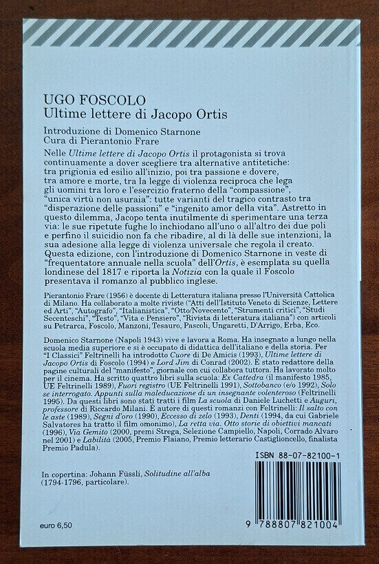 Ultime lettere di Jacopo Ortis - Ugo Foscolo - Feltrinelli