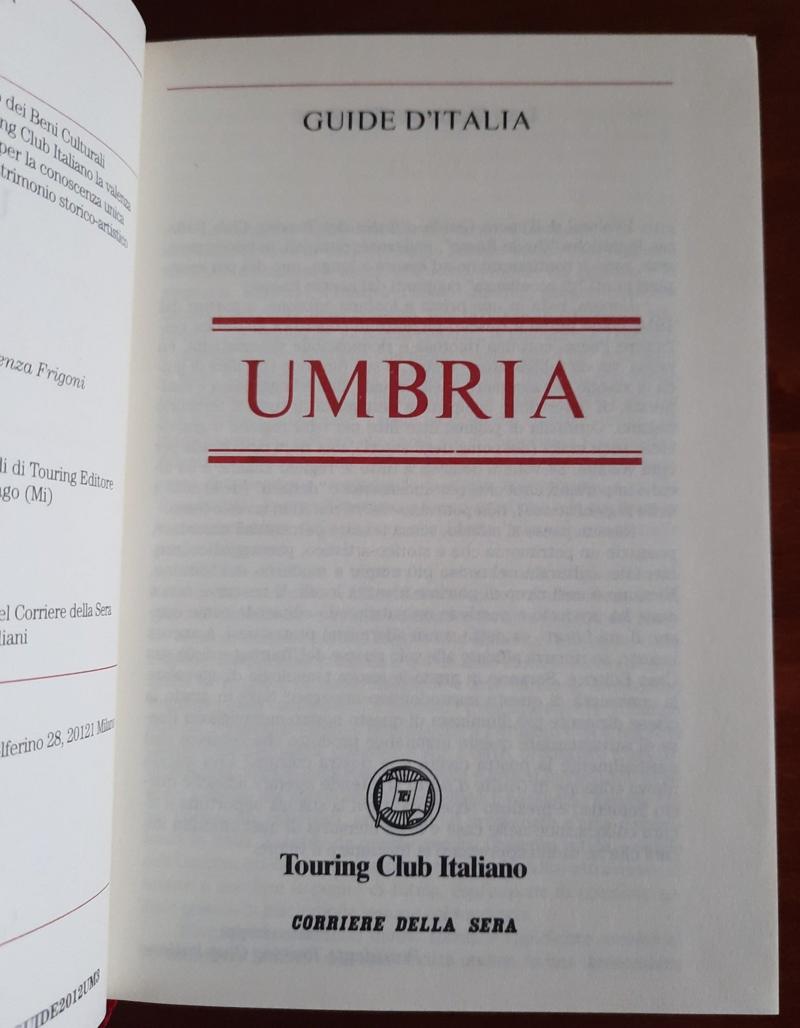 Umbria - Guide d'Italia n. 3 - Touring Club Italiano - Corriere della Sera