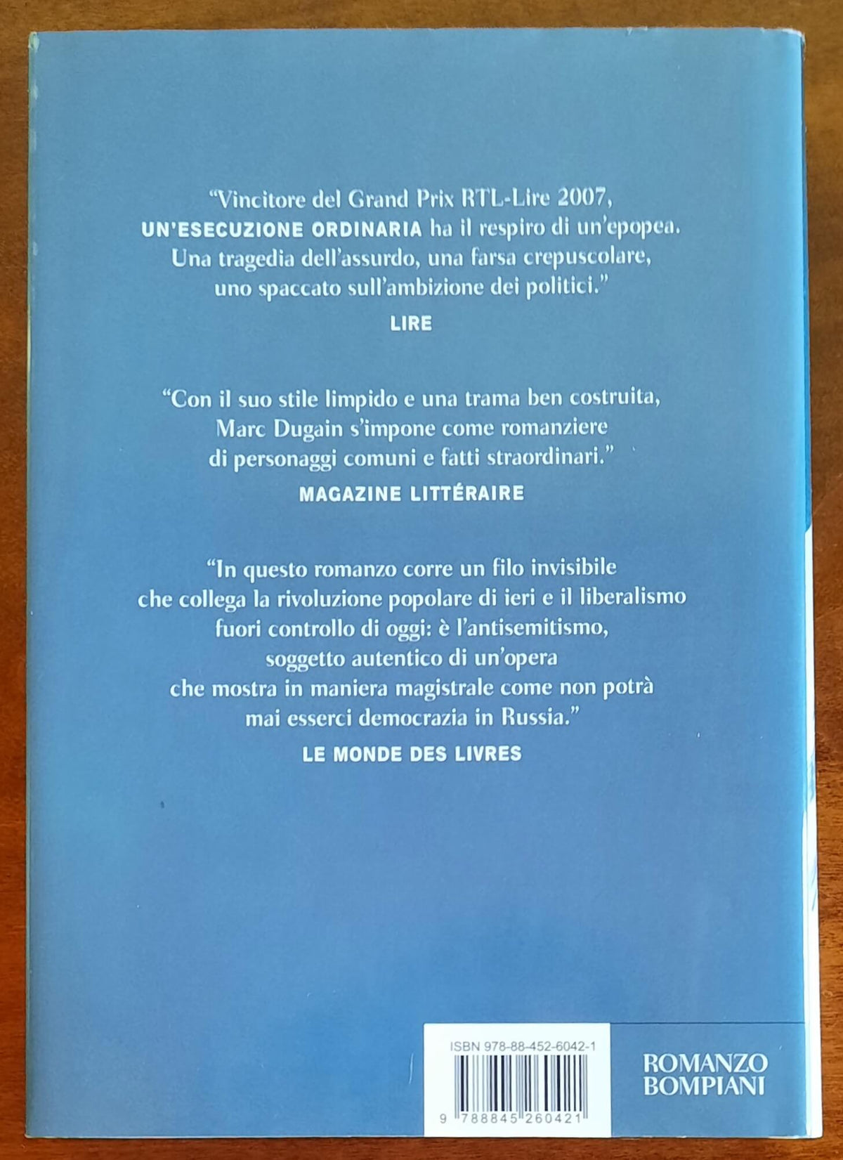 Un’ esecuzione ordinaria - di Marc Dugain - Bompiani