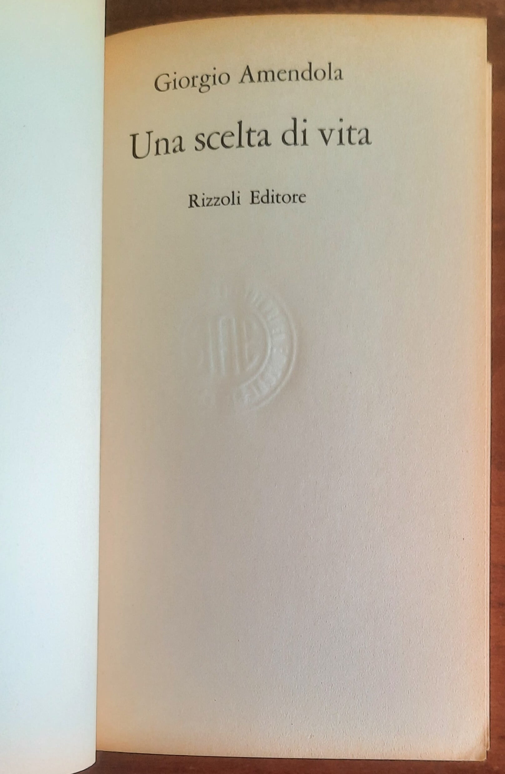 Una scelta di vita - di Giorgio Amendola