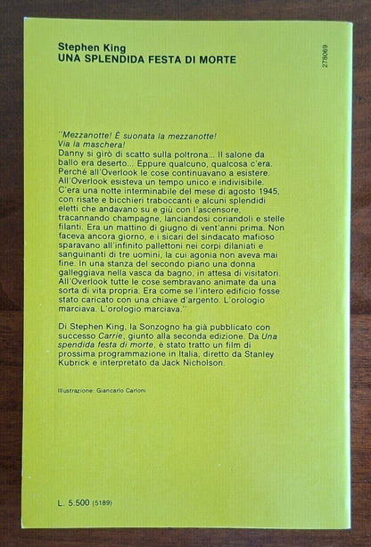 Una splendida festa di morte - Stephen King - Sonzogno - 1° ediz. 1978