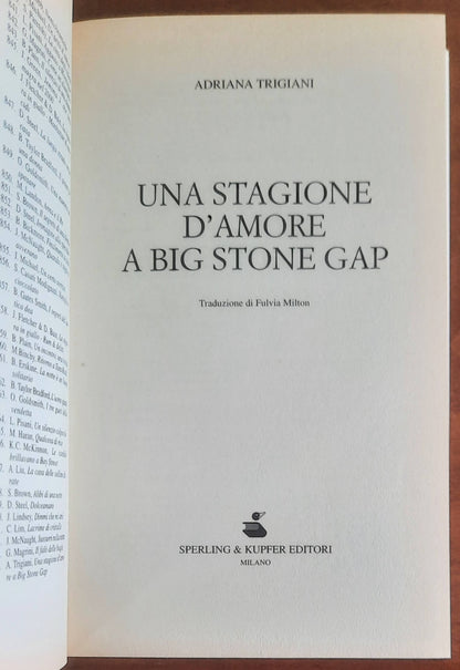 Una stagione d’amore a Big Stone Gap - di Adriana Trigiani - Sperling & Kupfer