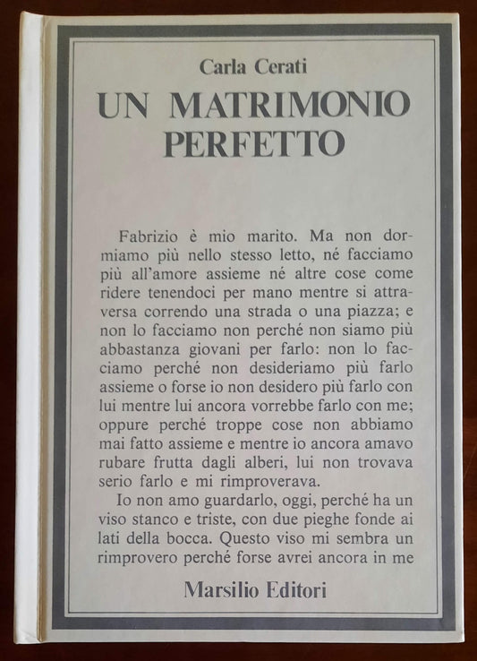 Un matrimonio perfetto - di Carla Cerati - Marsilio