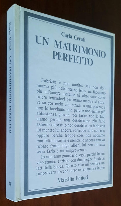 Un matrimonio perfetto - di Carla Cerati - Marsilio