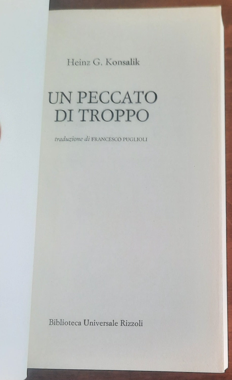 Un peccato di troppo - di Heinz G. Konsalik