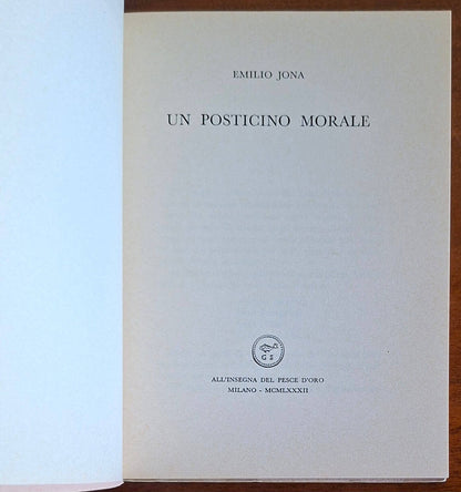 Un posticino morale - di Emilio Jona - All'Insegna del Pesce d'Oro